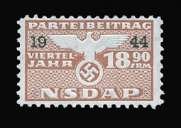 Nazi Party Dues Stamp  1944 18.90RM